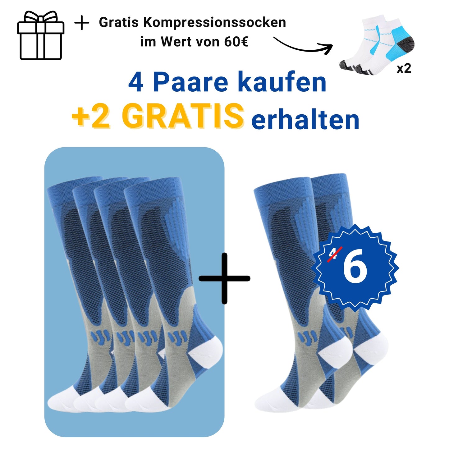 Kompressionsstrümpfe für schmerzfreie Beine und Füße