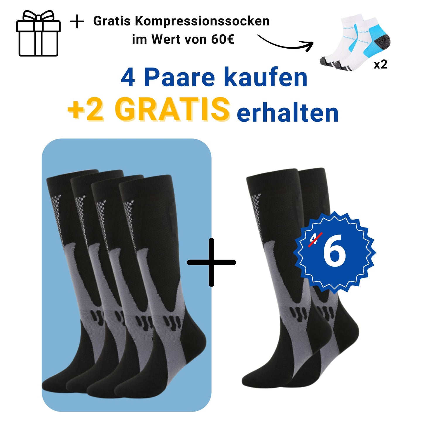 Kompressionsstrümpfe für schmerzfreie Beine und Füße