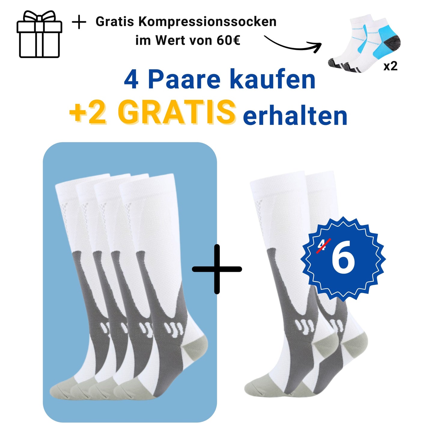 Kompressionsstrümpfe für schmerzfreie Beine und Füße